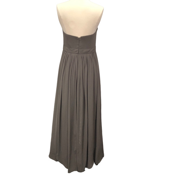 Jenny Yoo Size 2 Bridesmaid Dress Formal Prom Gown Mineral Gray Greenish Organza - Picture 4 of 10
